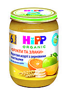 Пюре Фруктовое ассорти с зерновыми хлопьями Hipp, 190г