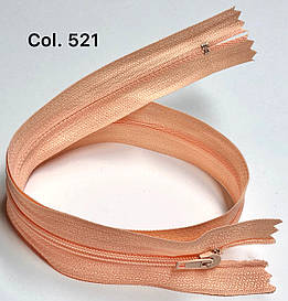 Молния плательная Персик 50см Тип3 спиральная неразъемная