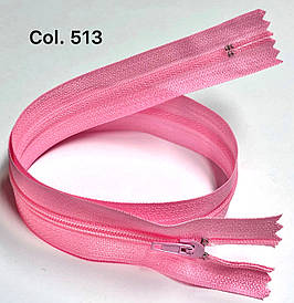 Блискавка плательні Рожевий 50см Тип3 спіральна нераз'емна