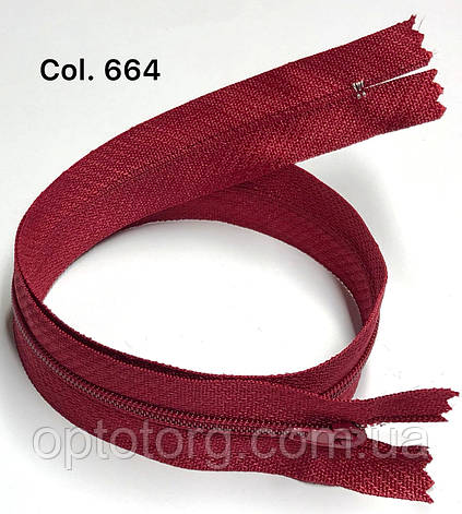 Блискавка плательні Вишня 50см Тип3 спіральна нераз'емна, фото 1