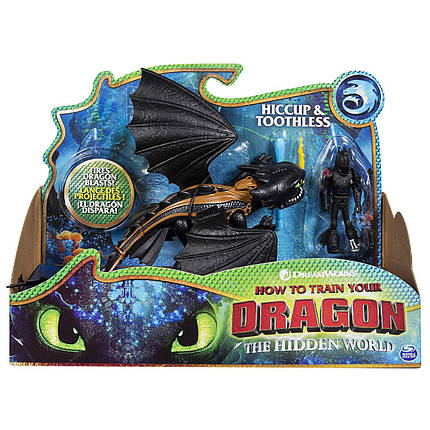 Рухома іграшка Беззубик і Иккинг у броні (Toothless and Hiccup) з мультфільму " Як приручити дракона, фото 2