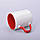 Чашка сублімаційна кольорова всередині і ручка LOVE (червоний), фото 2