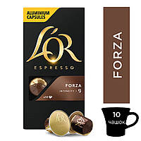 Кава в капсулах Nespresso L'or Forza 9 - Кофе в капсулах Неспрессо Лёр