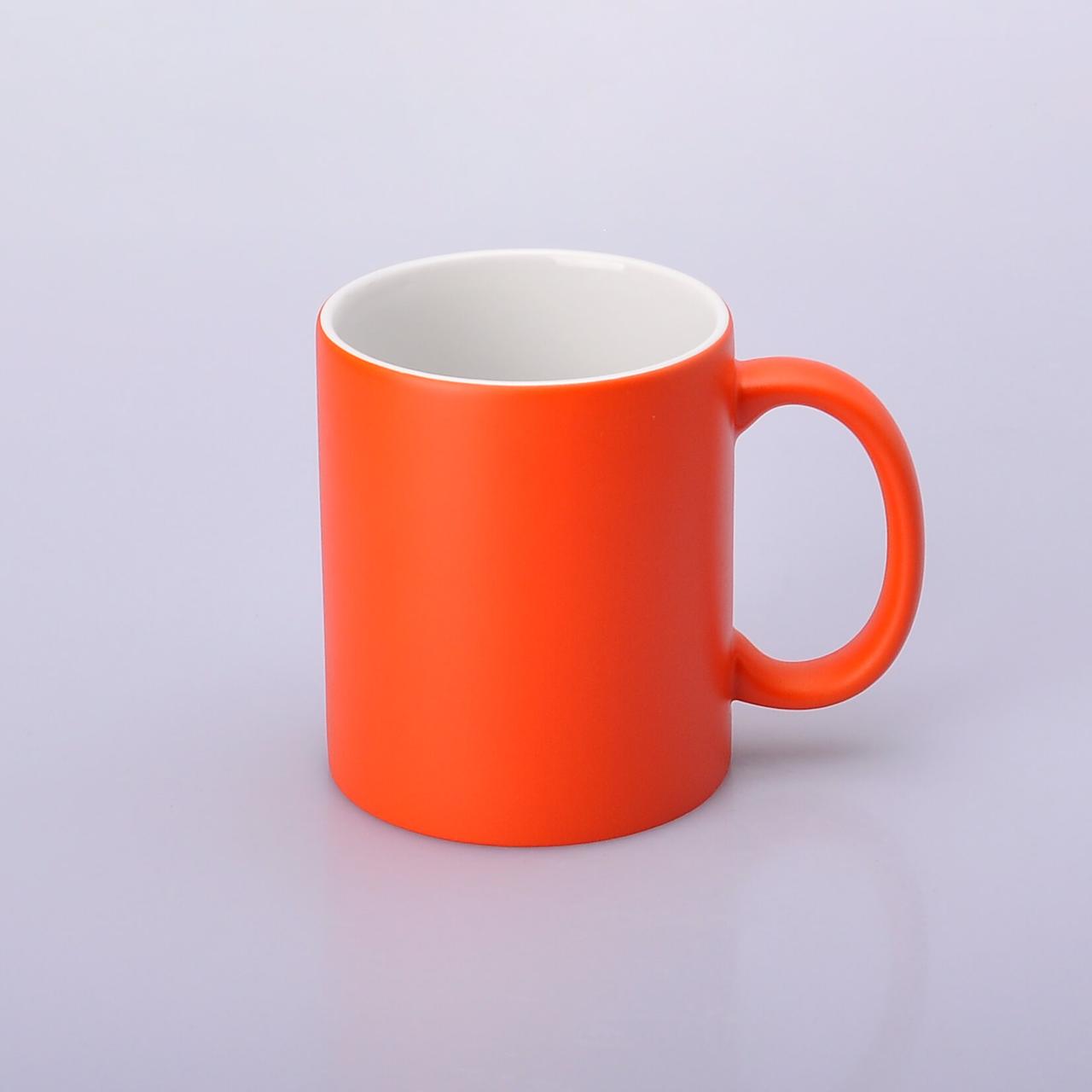 Чашка для сублімації хамелеон ПОЛУГЛЯНЕЦЬ (помаранчевий)