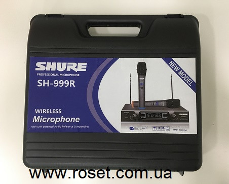 Радиосистема Shure SH-999R, база, 2 микрофона + Кейс - фото 1 - id-p1288507260
