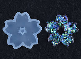 Силіконовий молд, форма, кулон, Квітка