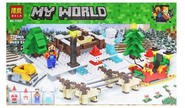 Конструктор Bela "Minecraft" 11027 Прогулянка на санях, 375 деталей, фото 2