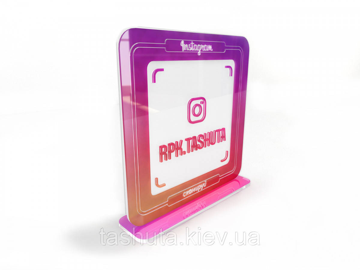 Настільна позначка інстаграма 200х200 мм