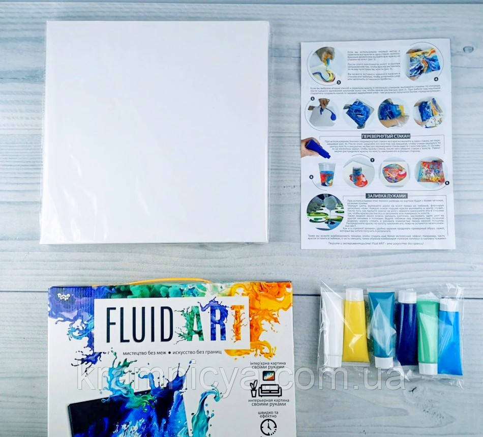 Набор для творчества Fluid Art, Danko Toys (FA-01-02) - фото 2 - id-p1288587223