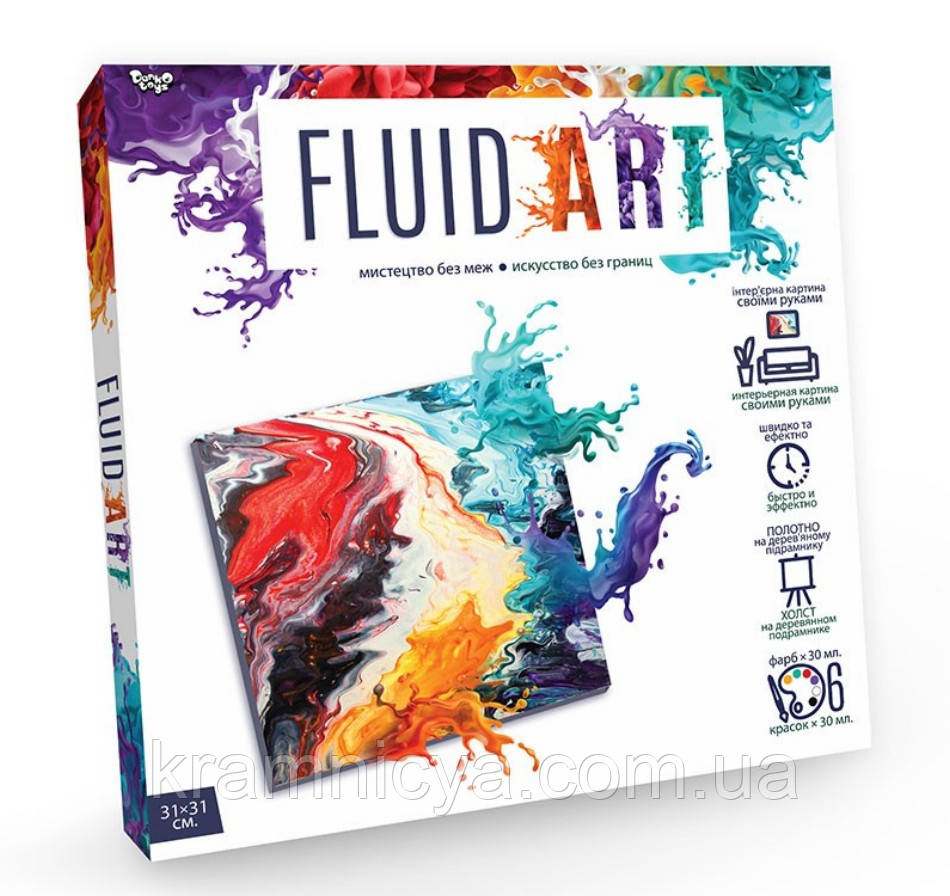 Набор для творчества Fluid Art, Danko Toys (FA-01-03) - фото 1 - id-p1288587224