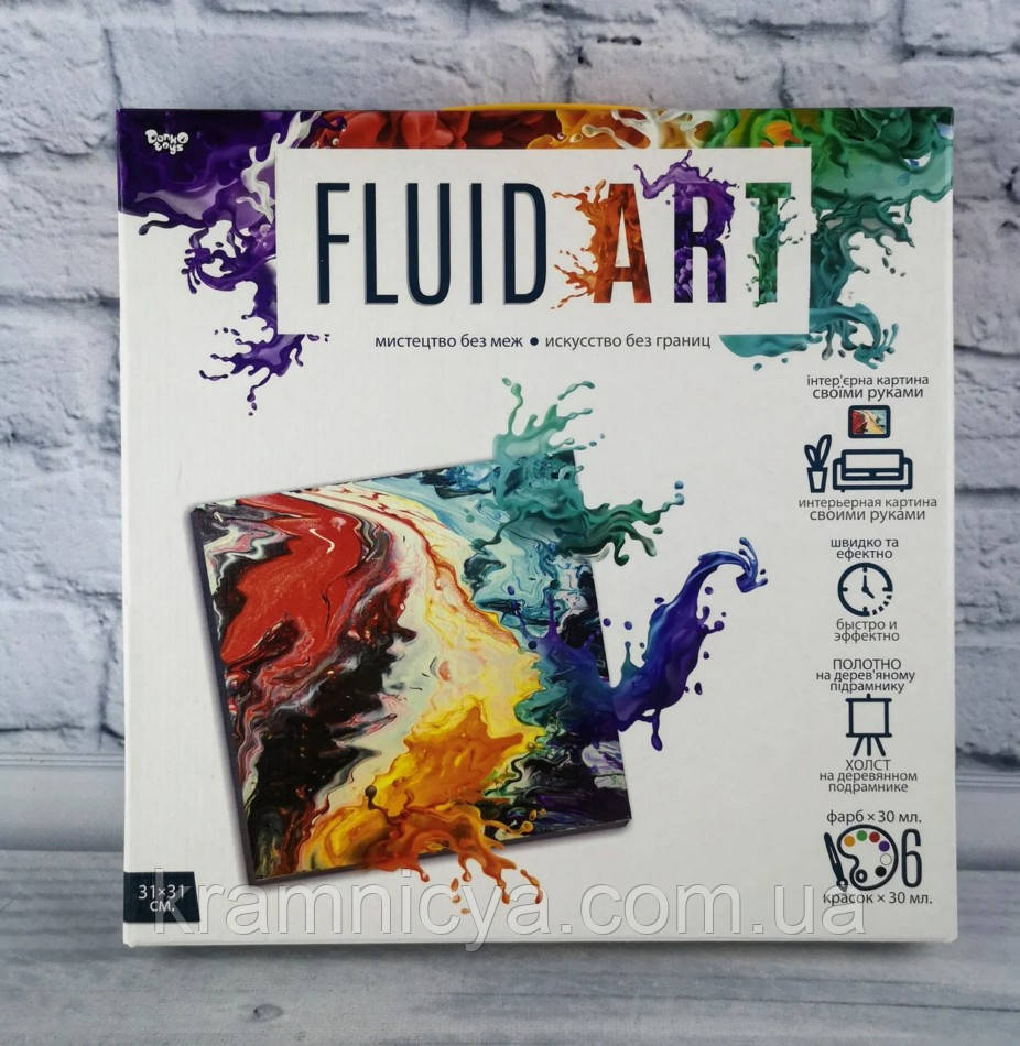 Набор для творчества Fluid Art, Danko Toys (FA-01-03) - фото 3 - id-p1288587224