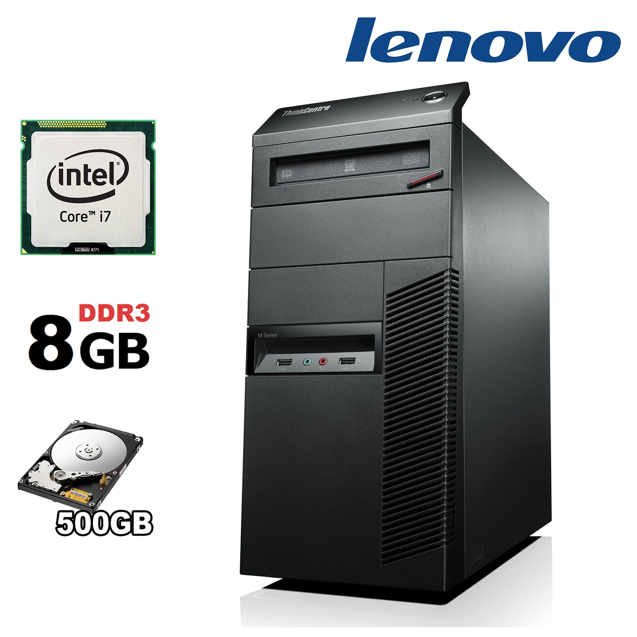 Lenovo ThinkCentre M92p / Intel Core i7 3770 (4(8) ядра по 3,40-3,90 GHz) / 8GB DDR3 / 500 GB HDD