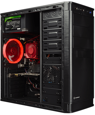 GameMax MT508 Tower / AMD Ryzen™ 5 1400 (4 (8) ядра з 3.2 - 3.4 GHz) / 8 GB DDR4 / 1000 GB HDD / nVidia GeForce GTX 1050 (2 GB GDDR5 128 bit) / 500 W, фото 2