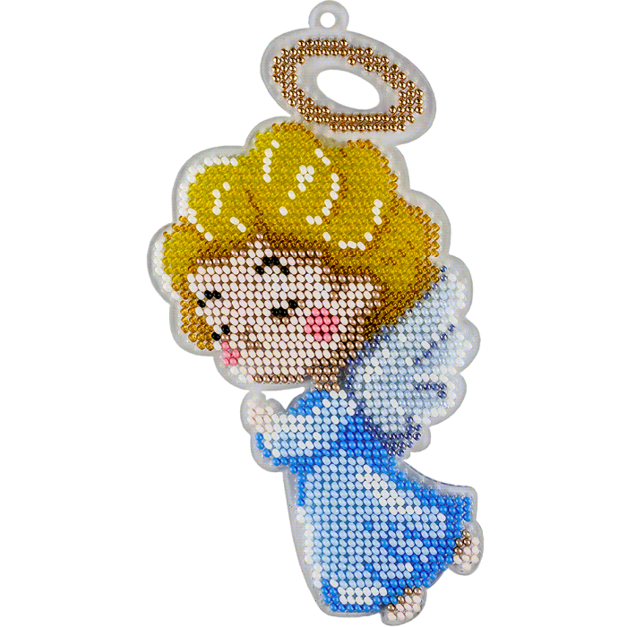 Набір для вишивання бісером на пластиковій основі Ангелочок  FLPL-045