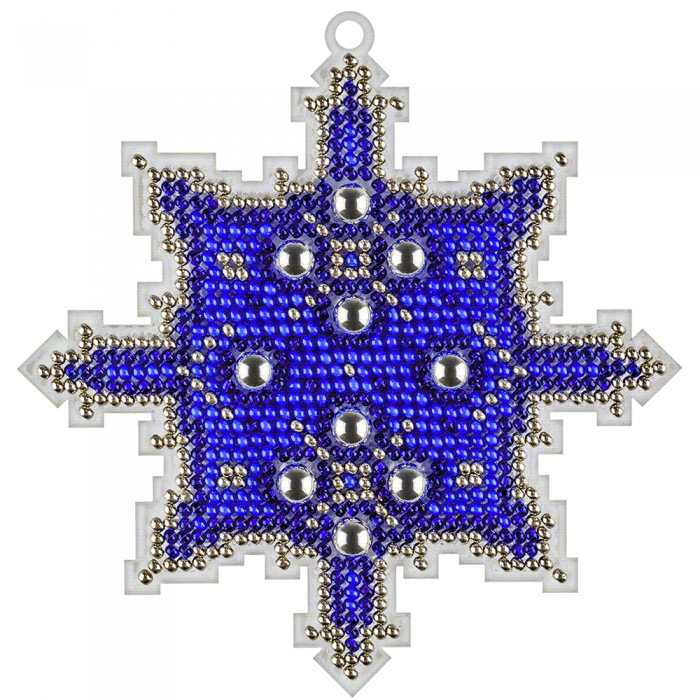 Набір для вишивання бісером на пластиковій основі Сніжинка  FLPL-053