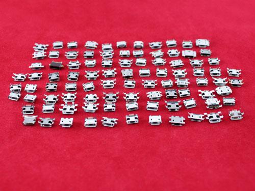 Роз’єми MicroUSB 100шт, гніздо 5-ти контактне, фото 1
