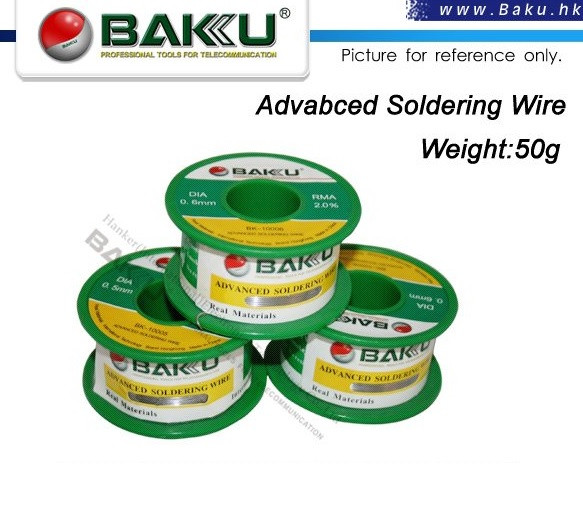 Припій BAKKU дротяний Solder wire BK10005 DIA 0,5 mm (50g)