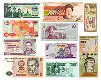 Набір 10 банкнот із 10 країн світу