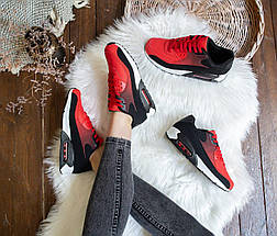 Жіночі кросівки Ривал 90 Pobedov (чорно-червоні), фото 2