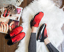 Жіночі кросівки Ривал 90 Pobedov (чорно-червоні), фото 3