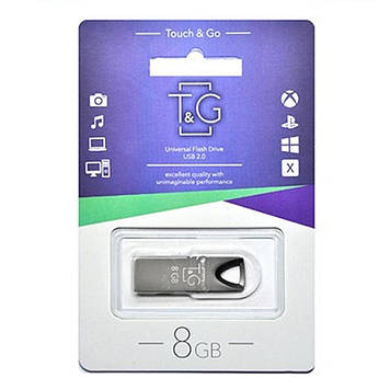 T&G Metal series 8 GB Black USB 2.0 (TG117BK-8G)