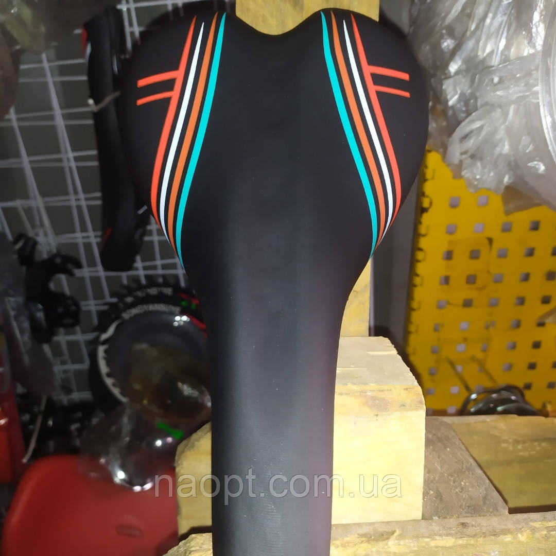 Велосипедне сідло. Веселка. Сидіння для велосипеда. Сидіння для велосипеда. Сідло вело. Велоседло., фото 1