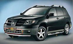 Решітка в бампер для Mitsubishi Outlander 2003-2006