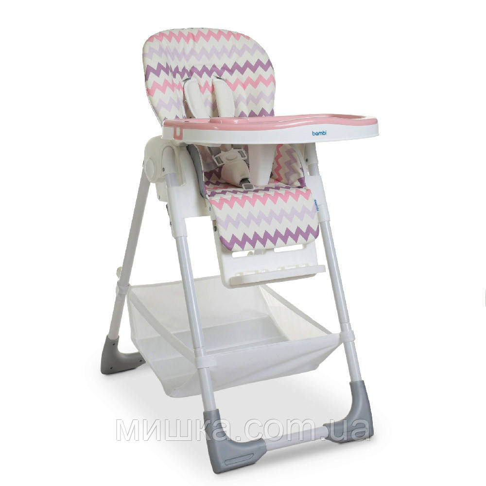 Дитячий cтульчик-трансформер для годування M 4507 BABY PINK, висувна стільниця