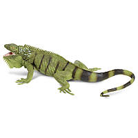 Фигурка Safari Ltd Ящерица Зеленая Игуана, XL большой размер 28*14*5,46 см, "Рептилии", 267729