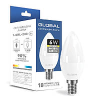 Лампочка світлодіодна Global Led 1-GBL-233 C37 CL-F 5W 3000K 220V E14 AP