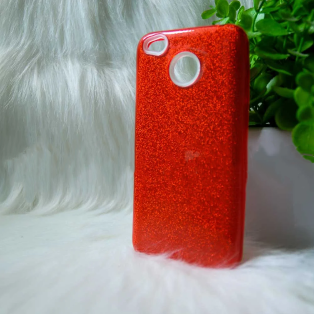 Силіконовий чохол Xiaomi Redmi 4x "Блискітки" Червоний (Red)