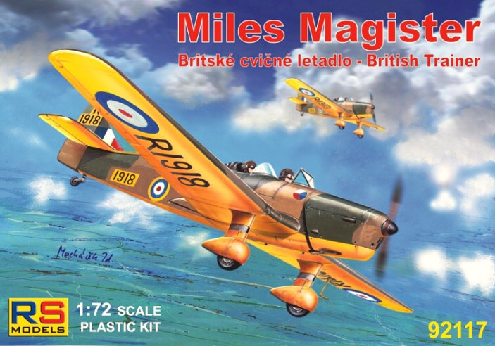 Пластикова модель 1/72 RS models 92117 Британський навчальний літак Miles Magister
