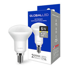 Лампочка світлодіодна Global Led 1-GBL-153 R50 5W 3000K 220V E14