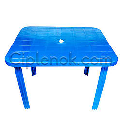 Пластиковий прямокутний стіл (синій)