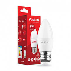 Лампочка світлодіодна Vestum Led 1-VS-1309 C37 8W 4100K 220V E27