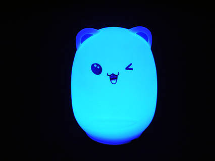 Led нічник з акумулятором силіконовий котик (Light Cat), фото 2