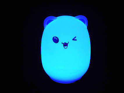 Led нічник з акумулятором силіконовий котик (Light Cat), фото 1