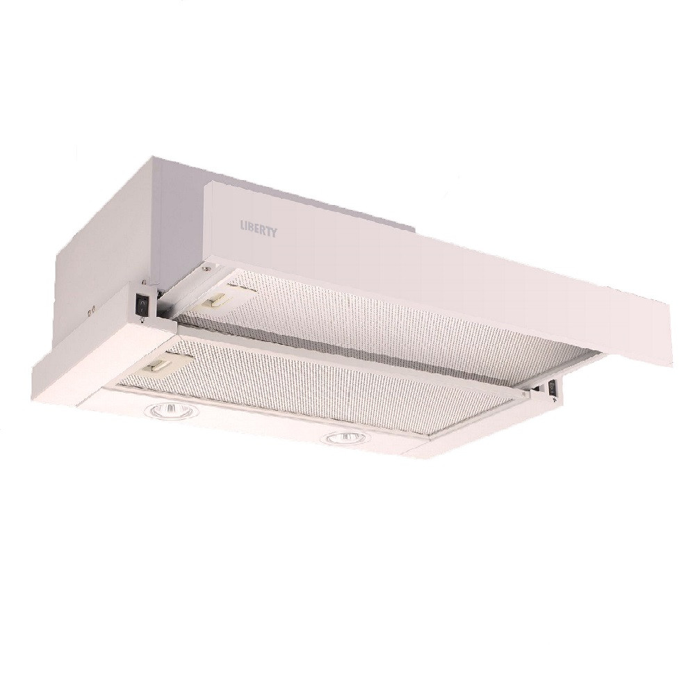 Бежева висувна вбудована телескопічна витяжка для кухні Liberty SLIDE 265 AV, шириною 60 см, фото 1