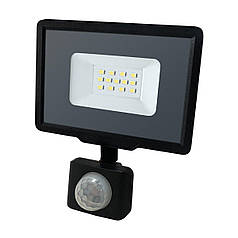 LED прожектор з датчиком руху Biom 10W 6500K IP65 S5-SMD-10-SLIM-S 14582