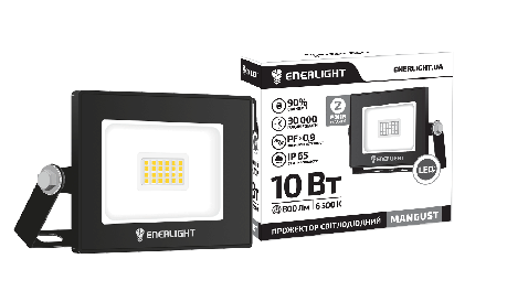 LED прожектор Enerlight MANGUST 10W 6500K IP65, фото 2