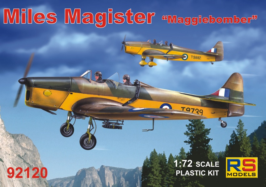 Пластикова модель 1/72 RS models 92120 Британський навчальний літак Miles Magister "Maggiebomber"