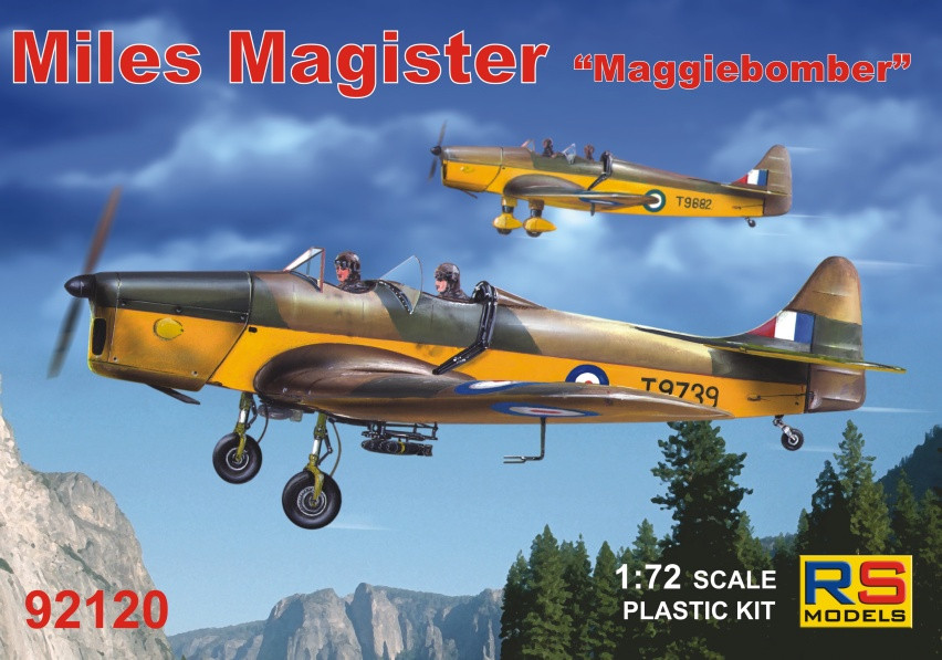 Пластикова модель 1/72 RS models 92120 Британський навчальний літак Miles Magister "Maggiebomber"