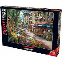 Пазлы Цветочный рынок в Париже на 1000 деталей
