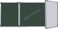 5-ти поверхностная школьная доска магнитная доска для мела и маркера (Комбинированная) 400*120 см iBoard