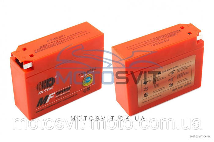 Аккумулятор скутер 12V 2,3А гелевый OUTDO, для Suzuki/Yamaha (113x39x89 ...