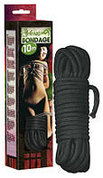 Мотузка чорна Bondage-Seil Shibari Bondage, 10 м