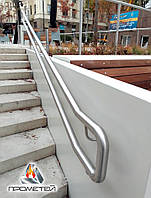 Пристінний дворівневий поручень з нержавіючої сталі для сходових огороджень