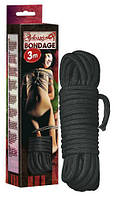 Мотузка чорна Bondage-Seil Shibari Bondage, 3 м
