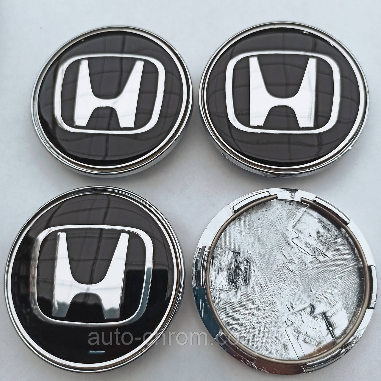 Ковпачки в диски Honda 62-68 мм чорні, фото 1