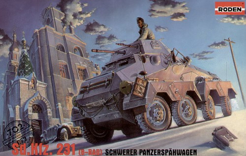 Пластикова модель 1/72 Roden 702 Німецький бронеавтомобіль Sd.Kfz. 231 Schwerer panzerspahwagen